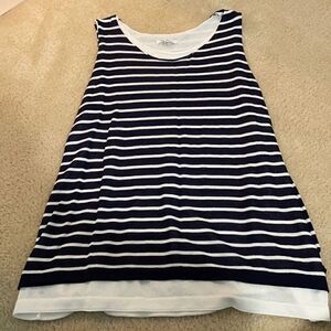 Black and white knit tank